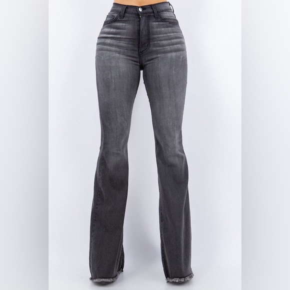 Made in USA Bell Botton Jeans in Vintage Grey NWT - Picture 5 of 6